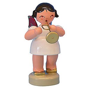 Angels Angels - red wings - small Angel with Trumpet - Red Wings - Standing - 6 cm / 2,3 inch