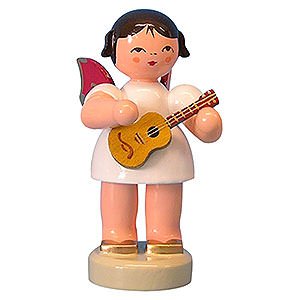 Angels Angels - red wings - small Angel with Ukulele - Red Wings - Standing - 6 cm / 2,3 inch