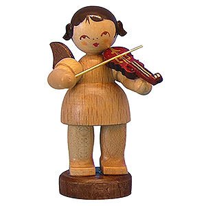 Angels Angels - natural - small Angel with Violin - Natural Colors - Standing - 6 cm / 2,3 inch