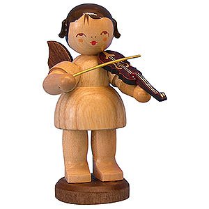 Angels Angels - natural - large Angel with Violin - Natural Colors - Standing - 9,5 cm / 3,7 inch