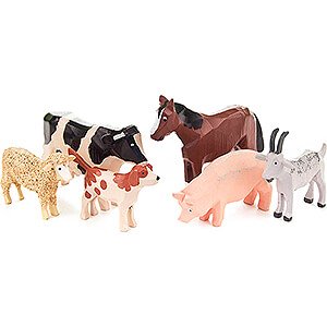 Small Figures & Ornaments everything else Animals - 8 pieces - 8 cm / 3.1 inch