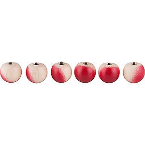 Small Figures & Ornaments Näumanns Wicht Apples - 6 Pieces - without Hook - 2 cm / 1 inch