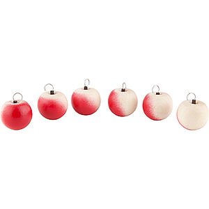 Small Figures & Ornaments Näumanns Wicht Apples with Hook- 6 pieces - 2 cm / 1 inch