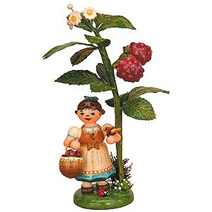 Small Figures & Ornaments Hubrig Autumn Kids Autumn Child Raspberry - 13 cm / 5 inch