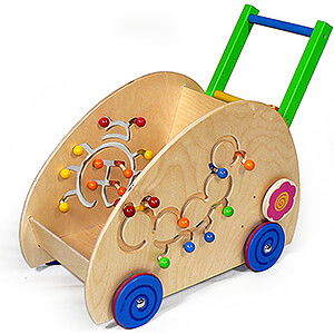Wooden Toys Motion Toys Laufrad Baby Walker Beetle/Caterpillar - 50 cm / 19.7 inch