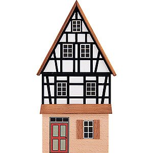 Small Figures & Ornaments Backdrop Houses Backdrop House - Business Building with Half-Timbered Gable - 16 cm / 6.3 inch