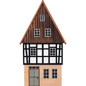 Small Figures & Ornaments Backdrop Houses Backdrop House - Gabled House with Wood-Lined Gable - 16 cm / 6.3 inch