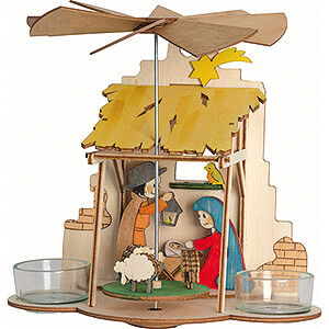 Weihnachtspyramiden 1-stckige Pyramiden Bastelset 1-stckige Wandpyramide mit Krippe - 18 cm