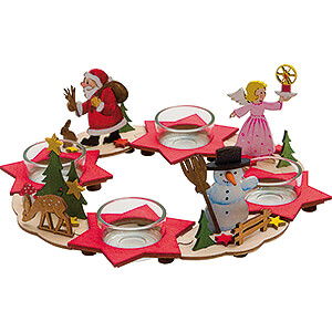 Lichterwelt Adventsleuchter Bastelset Adventskranz - 8 cm