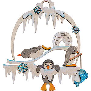 Lichterwelt Fensterbilder Bastelset Fensterbild Pinguin - 21 cm