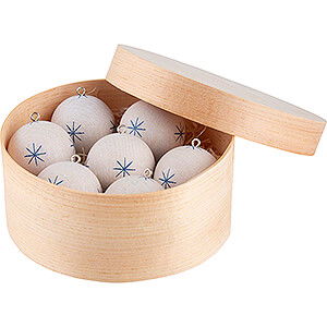 Tree ornaments Misc. Tree Ornaments Baubles in Wood Chip Box - white - 11,5 cm / 4.5 inch
