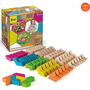 Holzspielzeug Bau- und Legespiele Bausteine GeoBlox MaxiMix - 17,8 cm
