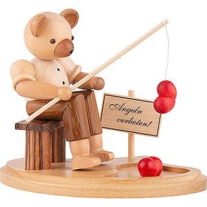 Gift Ideas Heartfelt Wish Bear Fisherman - 10 cm / 4 inch