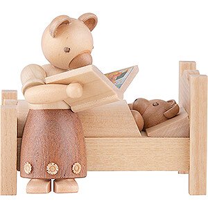 Small Figures & Ornaments Müller Kleinkunst Bears Bear Mom Tells Good Night Stories - 9 cm / 3.5 inch