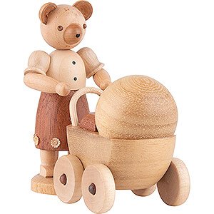 Small Figures & Ornaments Müller Kleinkunst Bears Bear Mother with Buggy - 10 cm / 4 inch