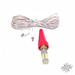 Adventssterne und Weihnachtssterne Ersatzteile Beleuchtung fr A1e komplett mit Kappe rot