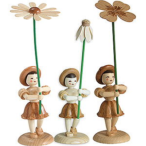 Small Figures & Ornaments Flower children Blooming Companions - 3 Enchanting Blank Flower Children