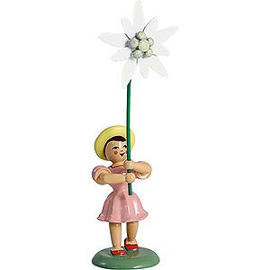Kleine Figuren & Miniaturen Blumenkinder Blumenkind Edelwei, farbig - 12 cm