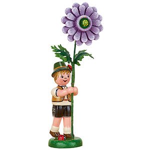 Kleine Figuren & Miniaturen Hubrig Blumenkinder Blumenkind Junge mit Dahlie - 11 cm