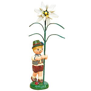 Kleine Figuren & Miniaturen Hubrig Blumenkinder Blumenkind Junge mit Edelwei - 11 cm