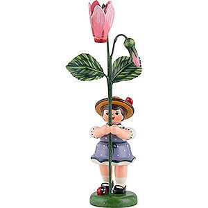 Kleine Figuren & Miniaturen Hubrig Blumenkinder Blumenkind Mdchen mit Alpenveilchen - 11 cm