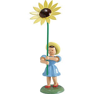 Kleine Figuren & Miniaturen Blumenkinder Blumenkind Sonnenblume, farbig - 12 cm