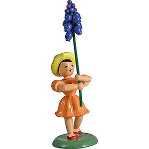 Kleine Figuren & Miniaturen Blumenkinder Blumenkind Traubenhyazinthe, farbig - 12 cm
