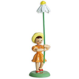 Kleine Figuren & Miniaturen Blumenkinder Blumenkind mit Kamille, farbig  - 11,5 cm