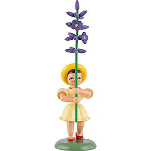 Kleine Figuren & Miniaturen Blumenkinder Blumenkind mit Lavendel, farbig - 11,5 cm