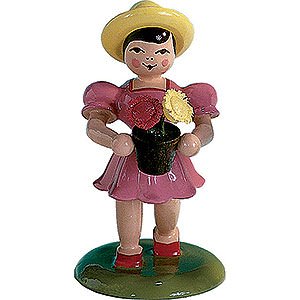 Kleine Figuren & Miniaturen Blumenkinder Blumenmädchen Blumentopf, farbig - 6,6 cm