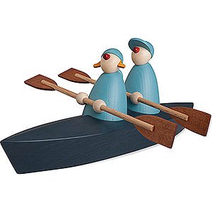 Small Figures & Ornaments Björn Köhler Well-wisher Boat Trip of Two, Light Blue - 9 cm / 3.5 inch