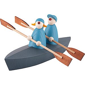 Small Figures & Ornaments Bjrn Khler Well-wisher Boat Trip of Two, Light Blue - 9 cm / 3.5 inch