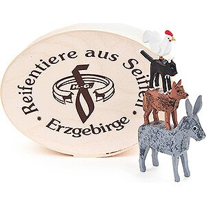 Kleine Figuren & Miniaturen Spandosen Bremer Stadtmusikanten in Spandose - 5 cm