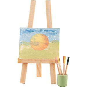 Small Figures & Ornaments Flade Flax Haired Children Brushes and Easel - 6,5 cm / 2.6 inch