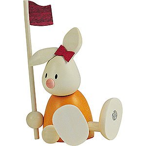 Gift Ideas Easter Bunny Emma Golfing with Flag - 9 cm / 3.5 inch