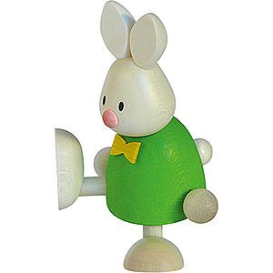 Small Figures & Ornaments Max & Emma (Hobler) Bunny Max on One Leg - 9 cm / 3.5 inch