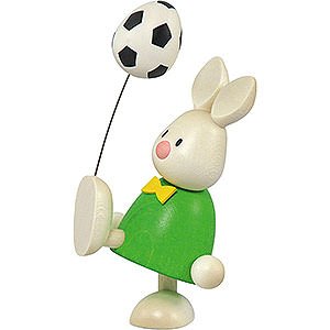 Small Figures & Ornaments Max & Emma (Hobler) Bunny Max with Football - 9 cm / 3.5 inch