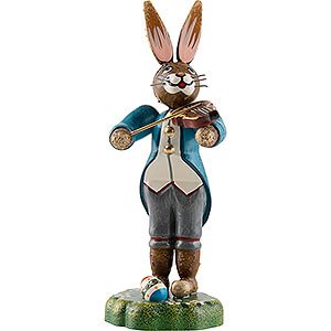 Small Figures & Ornaments Hubrig Rabbits Country Bunny Musician Boy with Violin - 10 cm / 3.9 inch