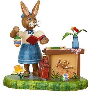 Small Figures & Ornaments Hubrig Rabbits Country Bunny School Miss Teacher - 9 cm / 3.5 inch