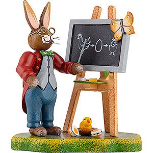 Small Figures & Ornaments Hubrig Rabbits Country Bunny School Teacher Lempel - 10 cm / 4 inch