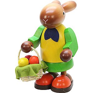 Small Figures & Ornaments Easter World Bunny (female) with Eggs in Basket - 16,5 cm / 6 inch