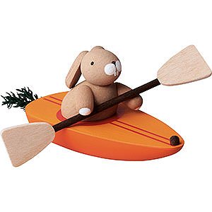 Gift Ideas Easter Bunny in Carrot Canoe - 3,5 cm / 2inch / 1.4 inch