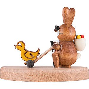 Small Figures & Ornaments Easter World Bunny walking a Chick - 5,5 cm / 2.2 inch