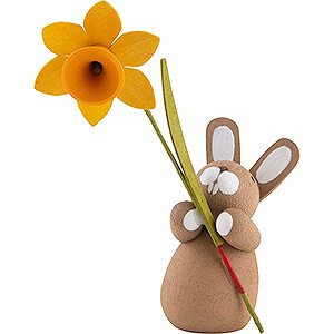 Easter Bunny with Daffodil - 3,5 cm / 1.4 inch
