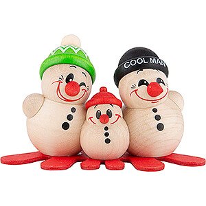 Gift Ideas Birth and Christening COOL MAN Family on Ski - 5 cm / 2 inch