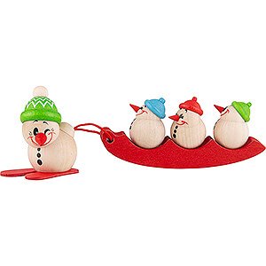 Small Figures & Ornaments Cool Man (Karsten Braune) COOL MAN pulling Sled - 4,5 cm / 1.8 inch
