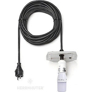 Advent Stars and Moravian Christmas Stars Herrnhuter Star A13 Cable for Outside Star 29-00-A13, 10m Black, LED, Cover White, EU