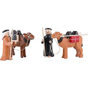 Nativity Figurines All Nativity Figurines Camel Herder, Set of Four, Colored - 7 cm / 2.8 inch