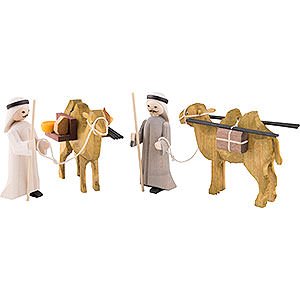 Nativity Figurines All Nativity Figurines Camel Herders, Set of Four, Stained - 7 cm / 2.8 inch