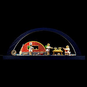 Candle Arches Nativity & Christmas Candle Arch - Angel Bakery - Blue - 40x16 cm / 15.7x6.3 inch